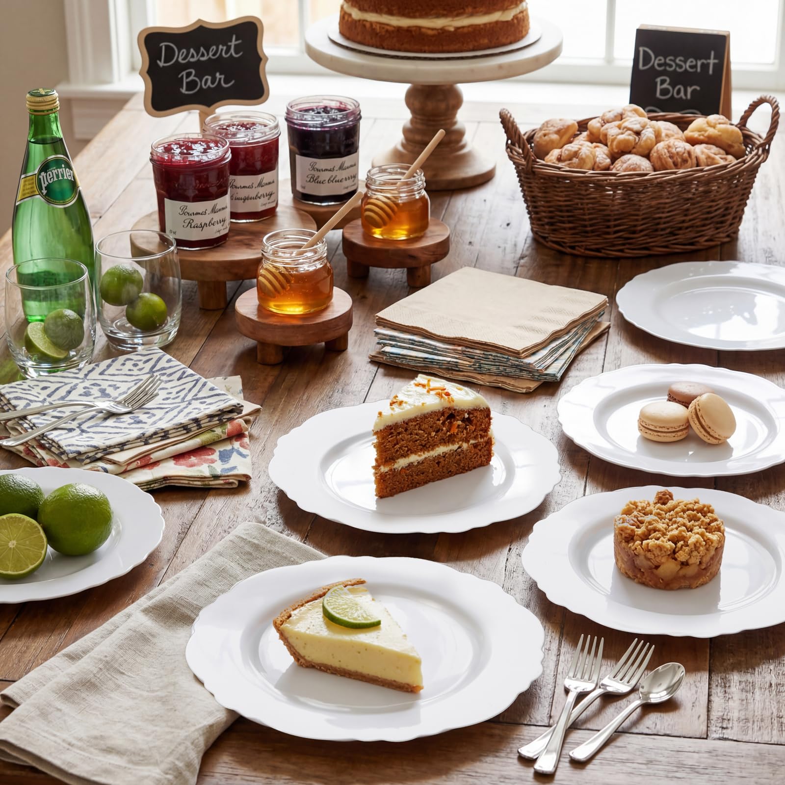Amazon.com: WDF 60pcs White Plastic Dessert Plates -7.5inch